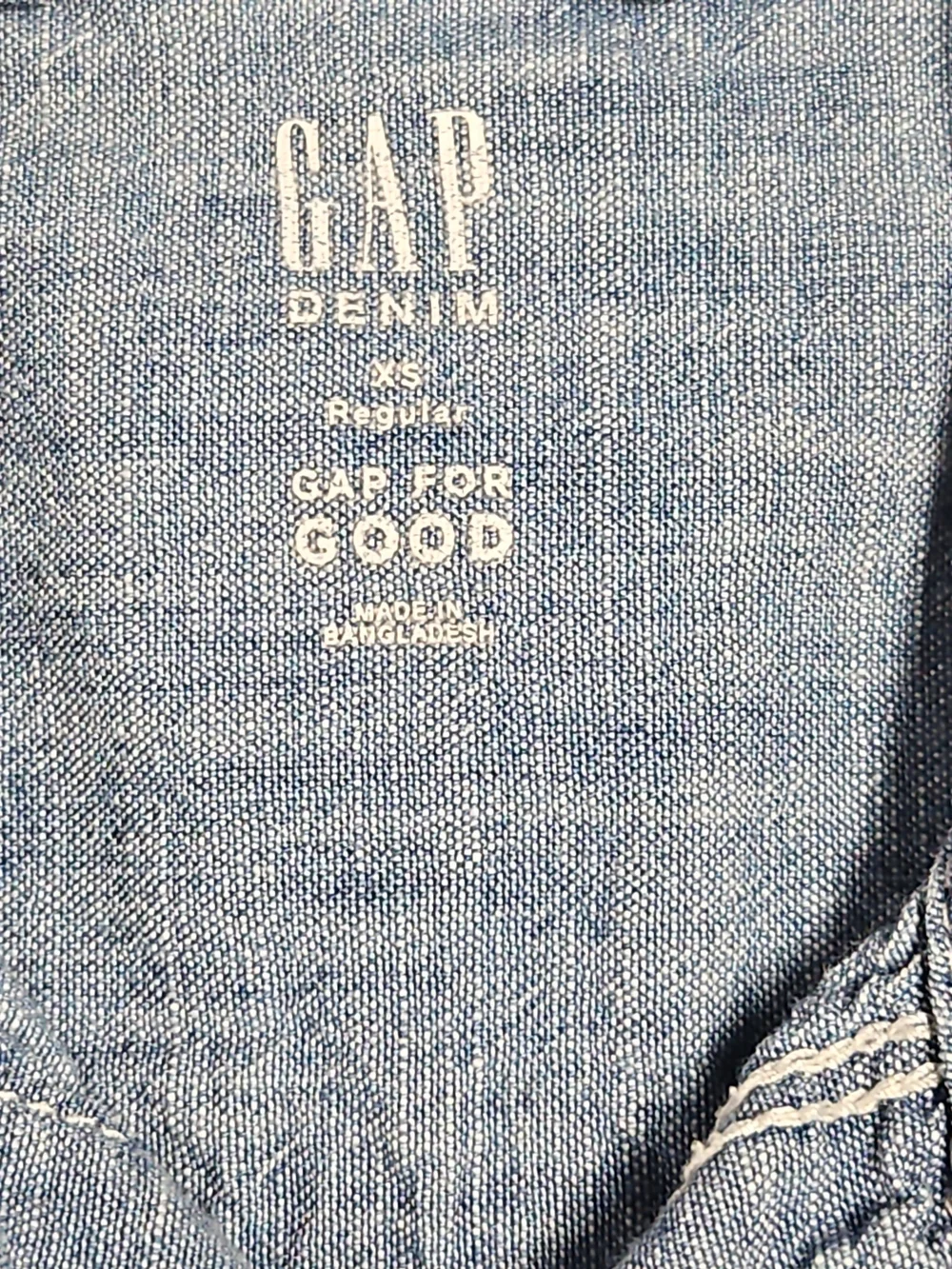 GAP Light Blue Chambray Kids Button-Down Shirt Size X-Small Short/Long Sleeve